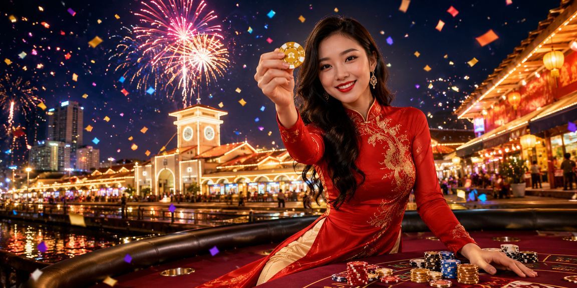 Cảnh chơi baccarat sang trọng với áo dài Việt Nam tại TP. Hồ Chí Minh